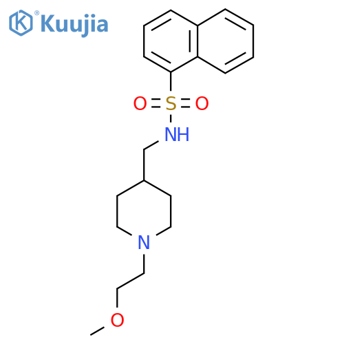 N-{1-(2-methoxyethyl)piperidin-4-ylmethyl}naphthalene-1-sulfonamide structure