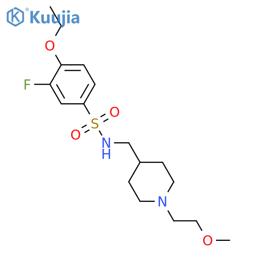 4-ethoxy-3-fluoro-N-{1-(2-methoxyethyl)piperidin-4-ylmethyl}benzene-1-sulfonamide structure