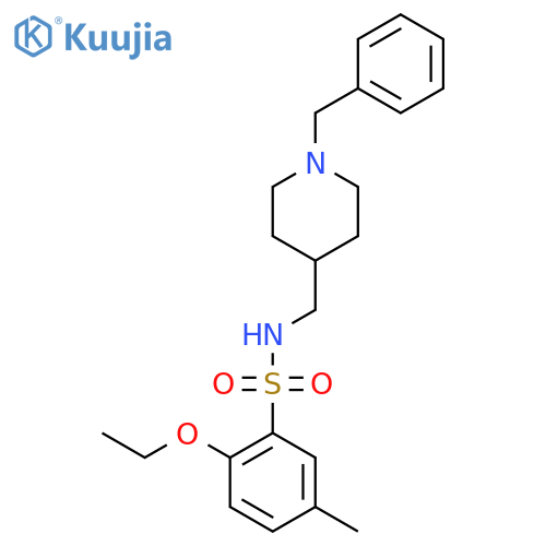 N-(1-benzylpiperidin-4-yl)methyl-2-ethoxy-5-methylbenzene-1-sulfonamide structure