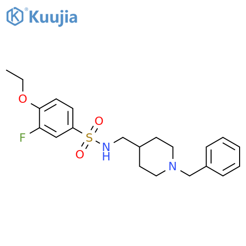N-(1-benzylpiperidin-4-yl)methyl-4-ethoxy-3-fluorobenzene-1-sulfonamide structure