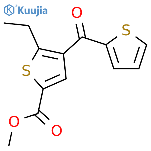 2-Thiophenecarboxylic acid, 5-ethyl-4-(2-thienylcarbonyl)-, methyl ester structure