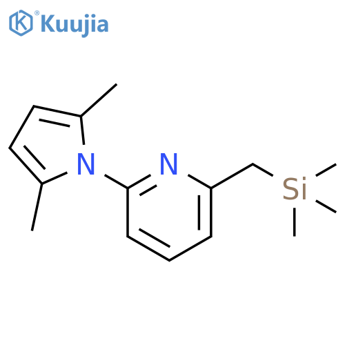 Pyridine, 2-(2,5-dimethyl-1H-pyrrol-1-yl)-6-[(trimethylsilyl)methyl]- structure