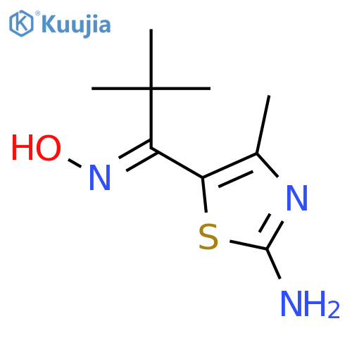 1-Propanone, 1-(2-amino-4-methyl-5-thiazolyl)-2,2-dimethyl-, oxime structure