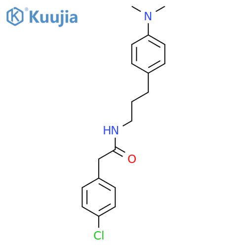 2-(4-chlorophenyl)-N-{3-4-(dimethylamino)phenylpropyl}acetamide structure