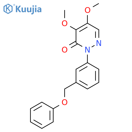 3(2H)-Pyridazinone, 4,5-dimethoxy-2-[3-(phenoxymethyl)phenyl]- structure