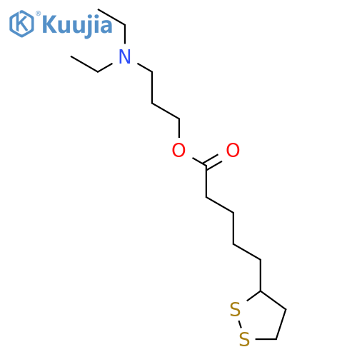 1,2-Dithiolane-3-pentanoic acid, 3-(diethylamino)propyl ester structure