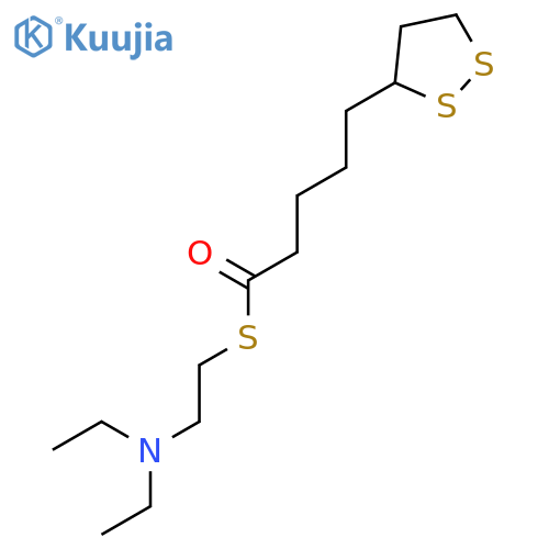 1,2-Dithiolane-3-pentanethioic acid, S-[2-(diethylamino)ethyl] ester structure