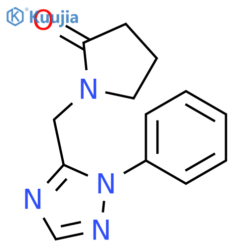 1-[(1-phenyl-1H-1,2,4-triazol-5-yl)methyl]pyrrolidin-2-one structure