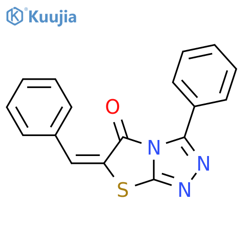 3-Phenyl-6-(phenylmethylene)thiazolo(2,3-c)-1,2,4-triazol-5(6H)-one structure