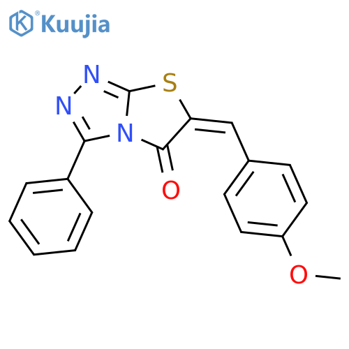 6-((4-Methoxyphenyl)methylene)-3-phenylthiazolo(2,3-c)-1,2,4-triazol-5(6H)-one structure