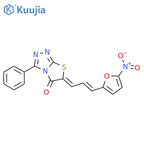 Thiazolo[2,3-c]-1,2,4-triazol-5(6H)-one, 6-[3-(5-nitro-2-furanyl)-2-propen-1-ylidene]-3-phenyl- structure
