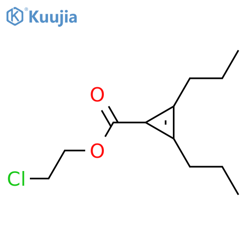 2-Cyclopropene-1-carboxylic acid, 2,3-dipropyl-, 2-chloroethyl ester structure