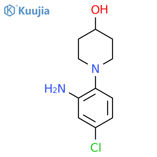 1-(2-Amino-4-chlorophenyl)-4-piperidinol structure