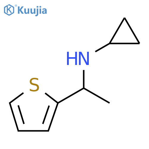 N-1-(thiophen-2-yl)ethylcyclopropanamine structure
