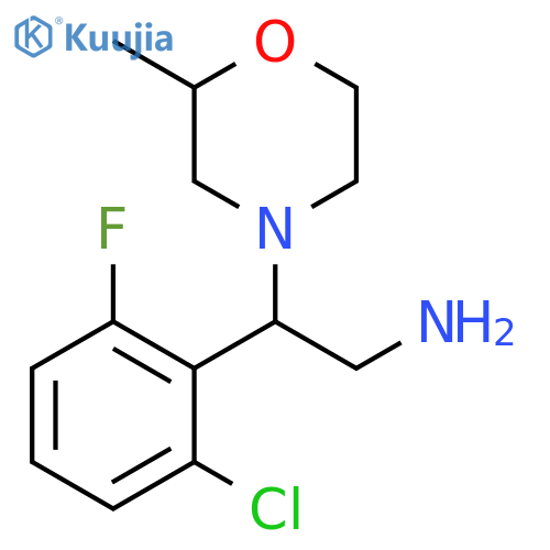 2-(2-chloro-6-fluorophenyl)-2-(2-methylmorpholin-4-yl)ethan-1-amine structure