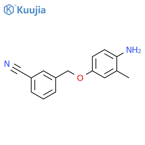 3-(4-amino-3-methylphenoxy)methylbenzonitrile structure