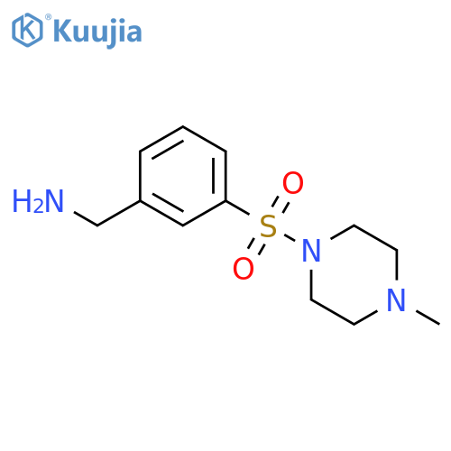 (3-((4-Methylpiperazin-1-yl)sulfonyl)phenyl)methanamine structure