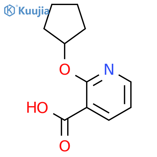 2-(cyclopentyloxy)pyridine-3-carboxylic acid structure