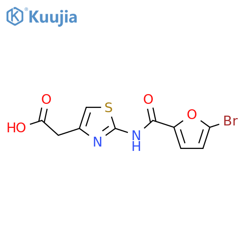 2-[2-(5-Bromofuran-2-amido)-1,3-thiazol-4-yl]acetic acid structure