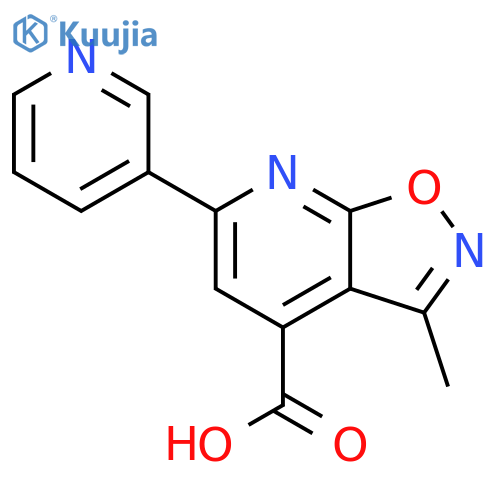 3-methyl-6-(pyridin-3-yl)-1,2oxazolo5,4-bpyridine-4-carboxylic acid structure