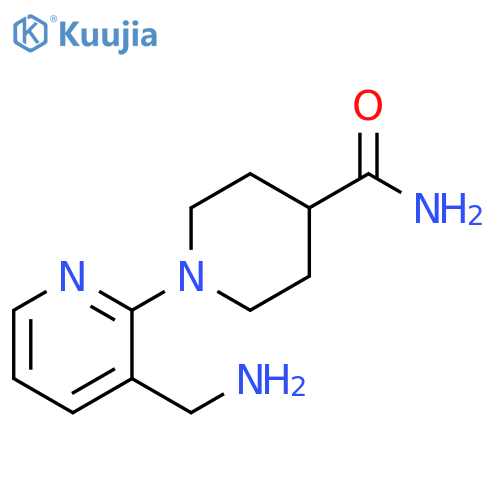 1-3-(Aminomethyl)pyridin-2-ylpiperidine-4-carboxamide structure