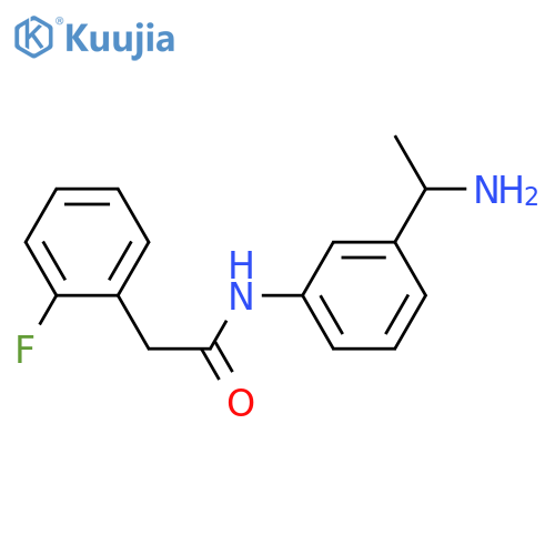 N-3-(1-Aminoethyl)phenyl-2-(2-fluorophenyl)acetamide structure