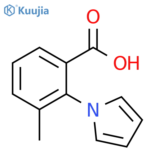 3-methyl-2-(1H-pyrrol-1-yl)benzoic acid structure