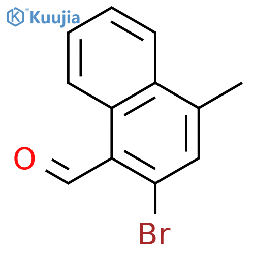 1-Naphthalenecarboxaldehyde, 2-bromo-4-methyl- structure