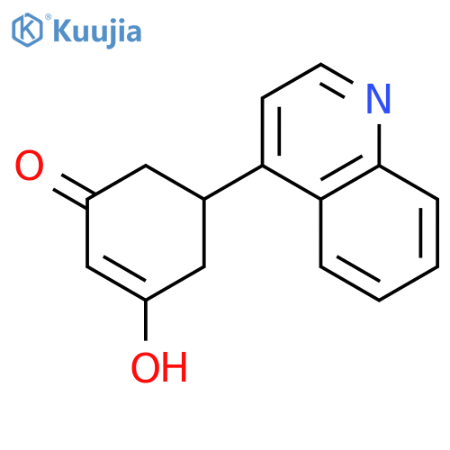 2-Cyclohexen-1-one, 3-hydroxy-5-(4-quinolinyl)- structure