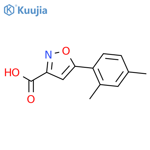 5-(2,4-dimethylphenyl)isoxazole-3-carboxylic acid structure