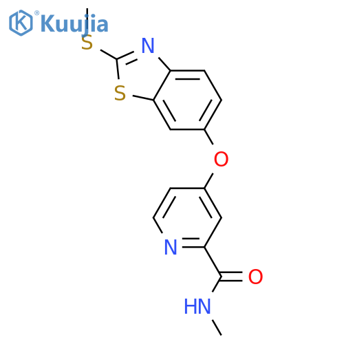 N-Methyl-4-((2-(methylthio)benzo-dthiazol-6-yl)oxy)picolinamide structure