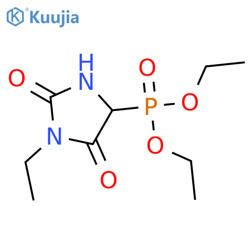 Phosphonic acid, (1-ethyl-2,5-dioxo-4-imidazolidinyl)-, diethyl ester structure