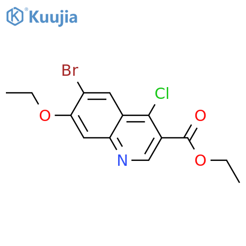 Ethyl 6-bromo-4-chloro-7-ethoxyquinoline-3-carboxylate structure