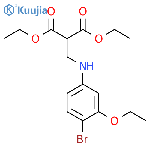 Propanedioic acid, 2-[[(4-bromo-3-ethoxyphenyl)amino]methyl]-, 1,3-diethyl ester structure