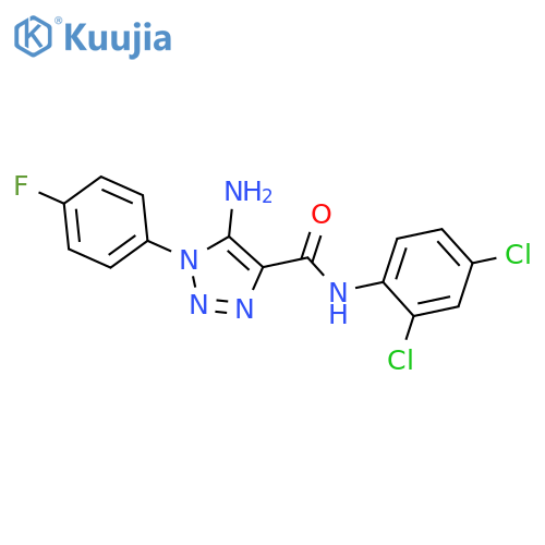 5-amino-N-(2,4-dichlorophenyl)-1-(4-fluorophenyl)-1H-1,2,3-triazole-4-carboxamide structure