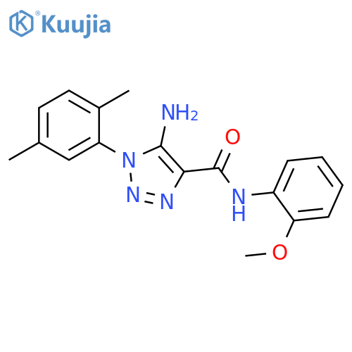 5-amino-1-(2,5-dimethylphenyl)-N-(2-methoxyphenyl)-1H-1,2,3-triazole-4-carboxamide structure