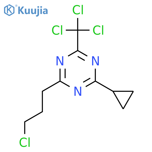 1,3,5-Triazine, 2-(3-chloropropyl)-4-cyclopropyl-6-(trichloromethyl)- structure