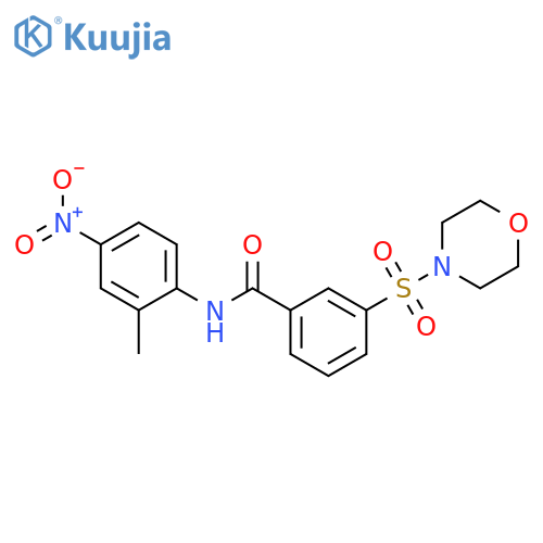 N-(2-methyl-4-nitrophenyl)-3-(morpholine-4-sulfonyl)benzamide structure
