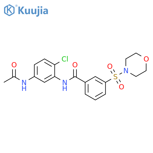N-(2-chloro-5-acetamidophenyl)-3-(morpholine-4-sulfonyl)benzamide structure