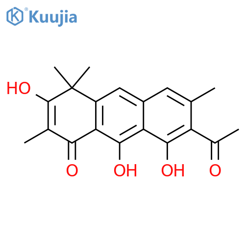 7-Acetyl-3,8,9-trihydroxy-2,4,4,6-tetramethylanthracen-1(4H)-one structure