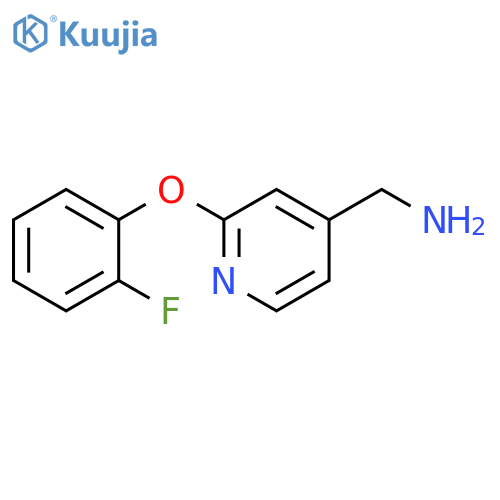 1-[2-(2-fluorophenoxy)pyridin-4-yl]methanamine structure