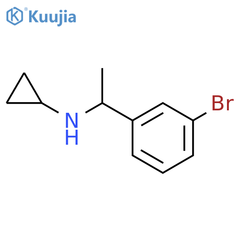 N-1-(3-bromophenyl)ethylcyclopropanamine structure