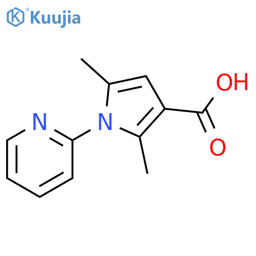 2,5-dimethyl-1-(pyridin-2-yl)-1H-pyrrole-3-carboxylic acid structure