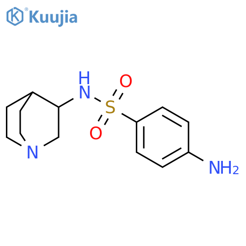 4-Amino-N-{1-azabicyclo2.2.2octan-3-yl}benzene-1-sulfonamide structure