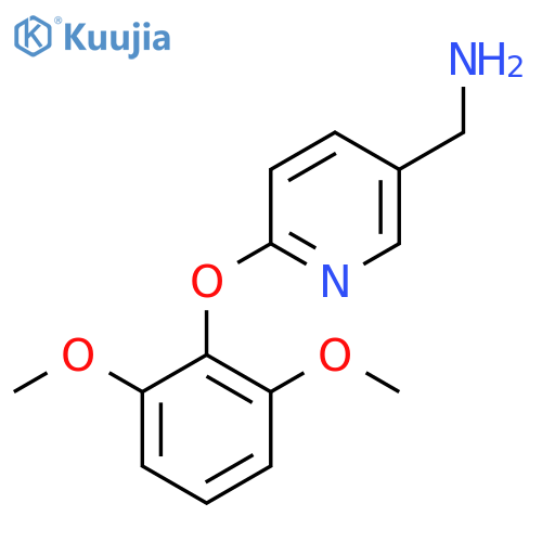 6-(2,6-Dimethoxyphenoxy)pyridin-3-ylmethanamine structure