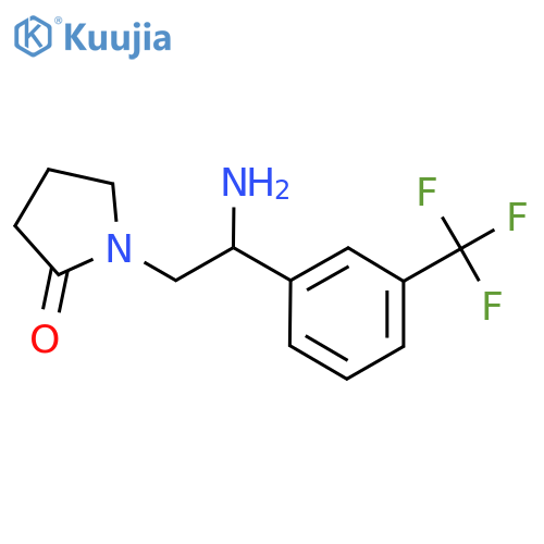 1-{2-amino-2-[3-(trifluoromethyl)phenyl]ethyl}pyrrolidin-2-one structure