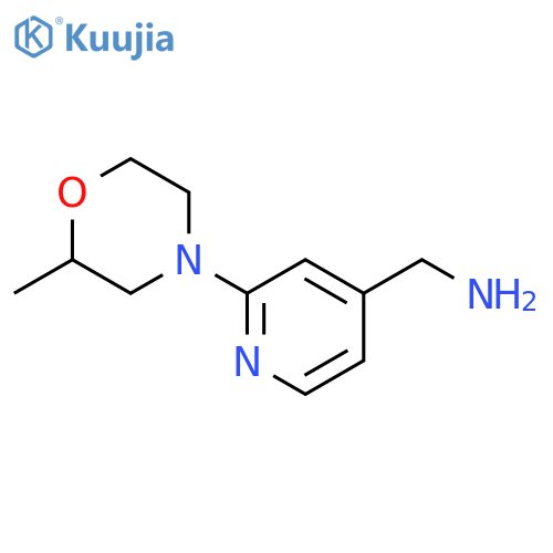 1-[2-(2-methylmorpholin-4-yl)pyridin-4-yl]methanamine structure