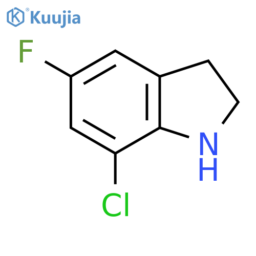 7-Chloro-5-fluoroindoline structure