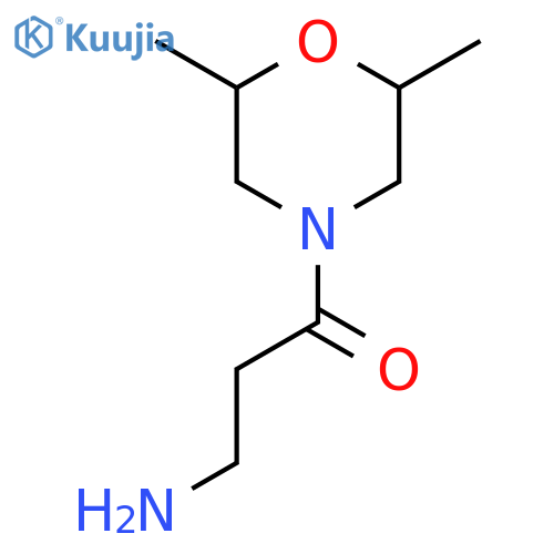 3-amino-1-(2,6-dimethylmorpholin-4-yl)propan-1-one structure