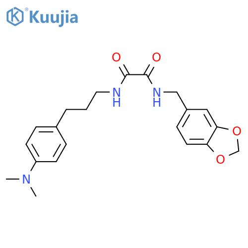 N-(2H-1,3-benzodioxol-5-yl)methyl-N'-{3-4-(dimethylamino)phenylpropyl}ethanediamide structure